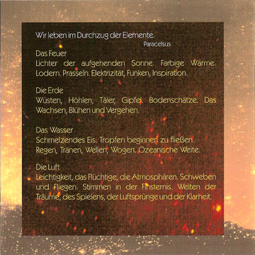 CD Text zu Feuer Wasser Erde Luft